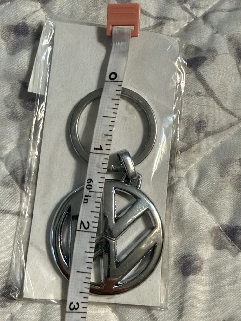Silver VW Logo Keychain